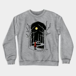 INTO THE WOODS (black and white) Crewneck Sweatshirt